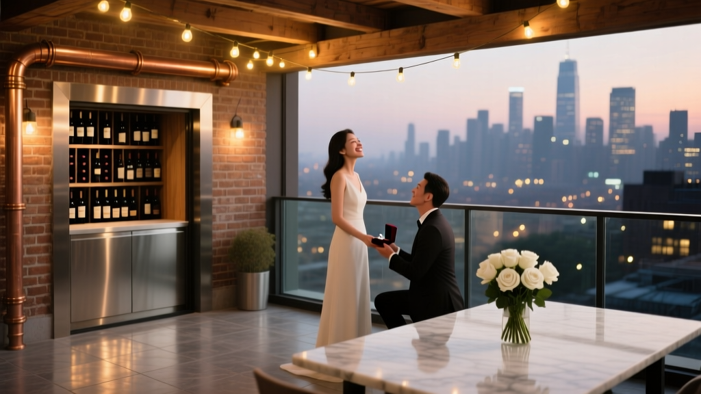 How to Plan a Proposal at a Rooftop Wine Cellar