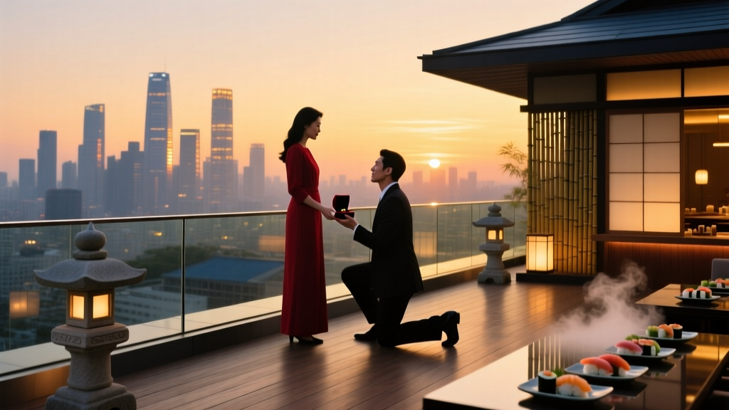 How to Plan a Proposal at a Rooftop Sushi Bar