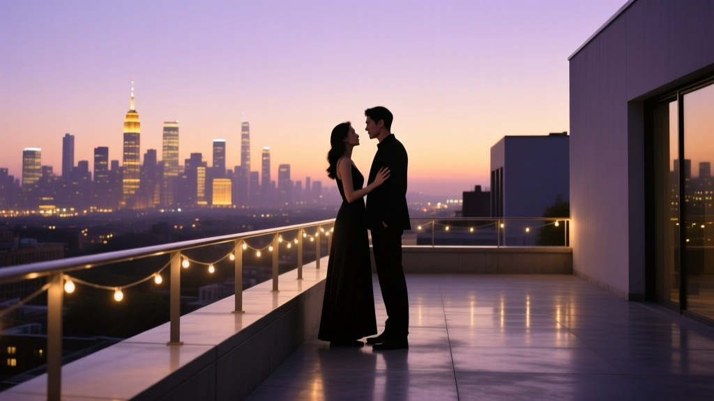 How to Plan a Proposal at a Rooftop Terrace at Twilight