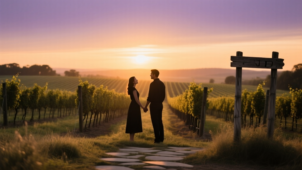 How to Plan a Proposal at a Vineyard at Sunset