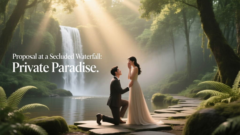 Proposal at a Secluded Waterfall Private Paradise