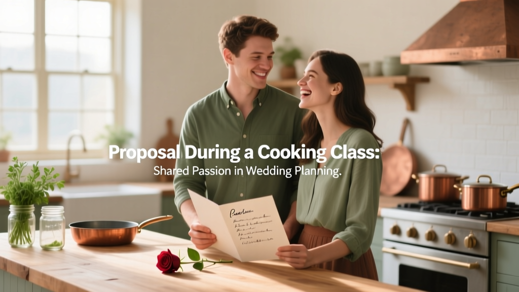 Proposal During a Cooking Class Shared Passion
