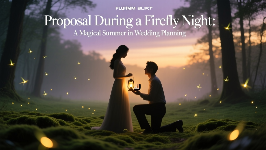 Proposal During a Firefly Night Magical Summer