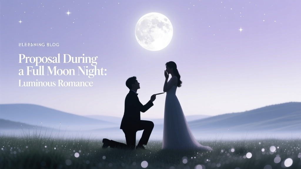 Proposal During a Full Moon Night Luminous Romance