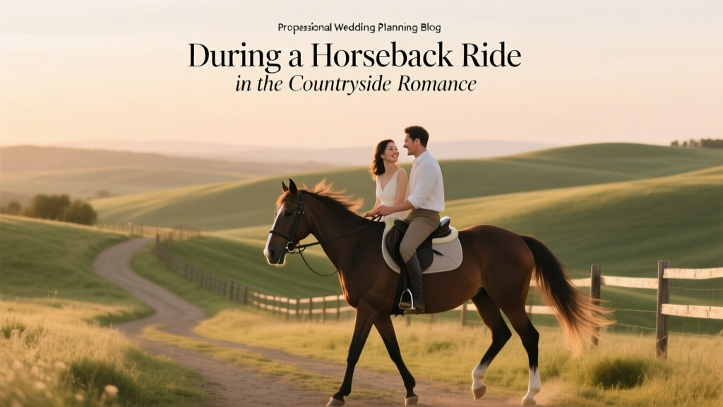 Proposal During a Horseback Ride Countryside Romance
