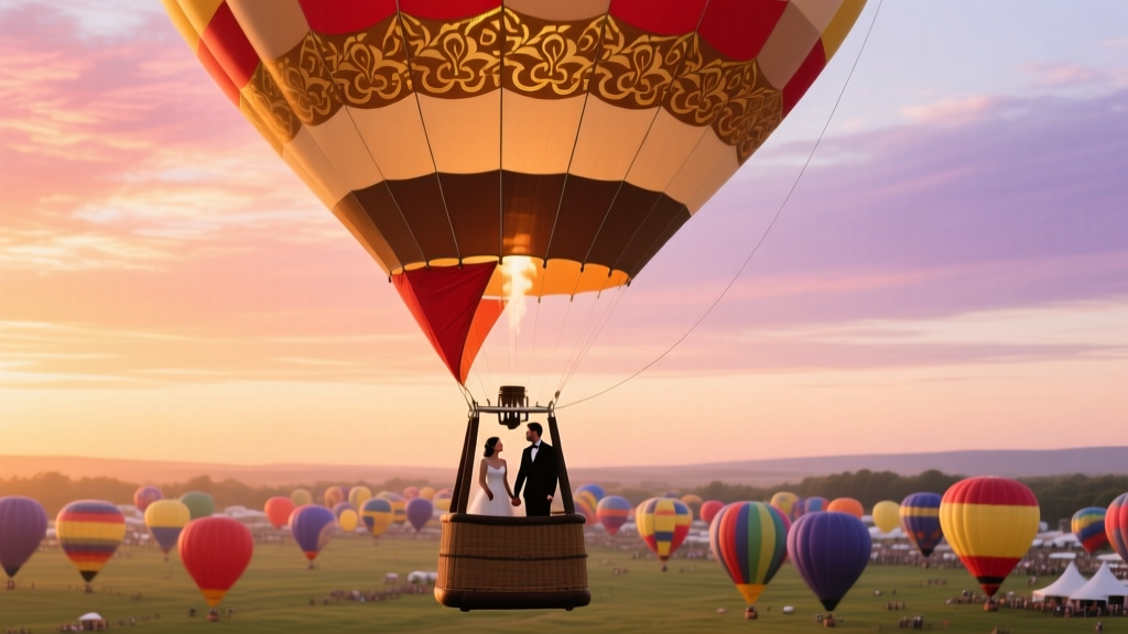 Proposal During a Hot Air Balloon Festival