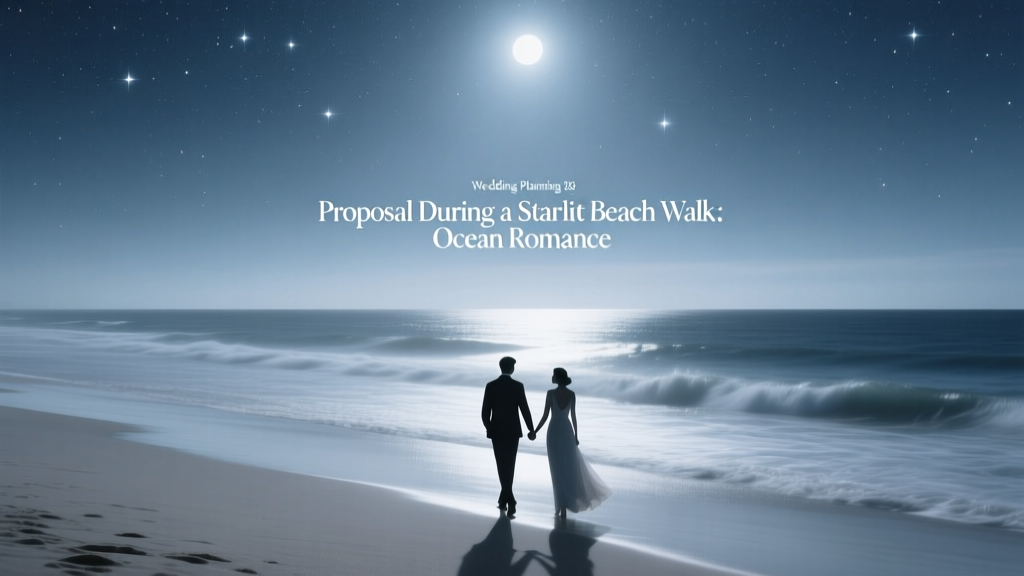 Proposal During a Starlit Beach Walk Ocean Romance