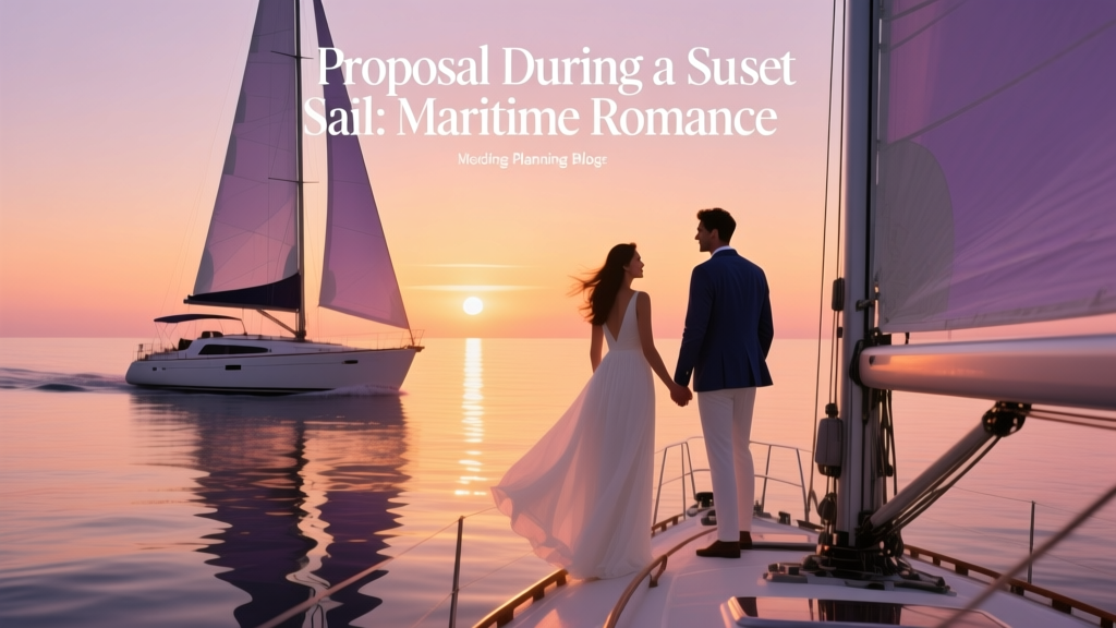 Proposal During a Sunset Sail Maritime Romance