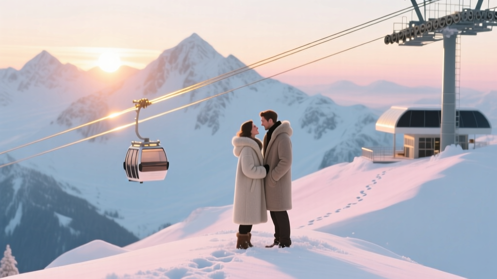 Ski Lift Proposal High Altitude Romance
