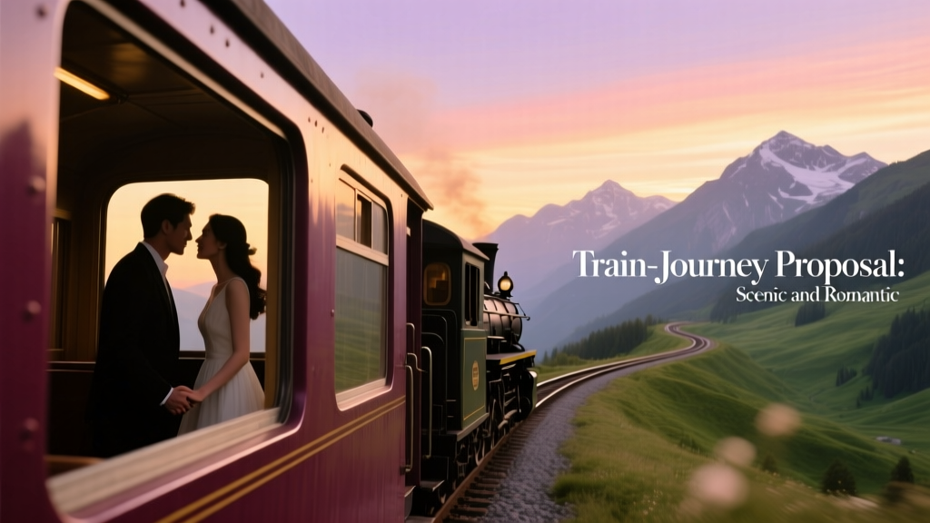 Train Journey Proposal Scenic and Romantic
