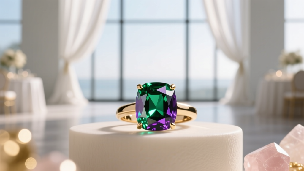 Alexandrite Engagement Rings Color-Changing Rarity
