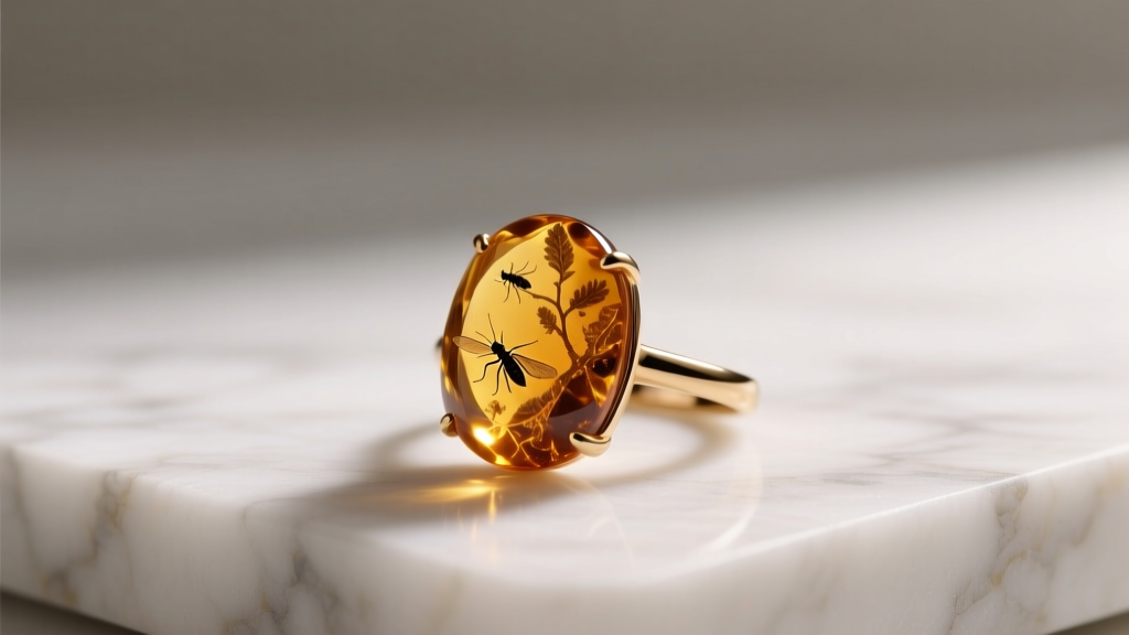 Amber Engagement Rings Warm Organic Fossilized Beauty