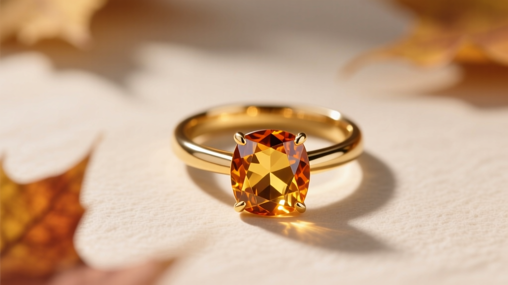 Citrine Engagement Rings Warm Golden Autumn Tones