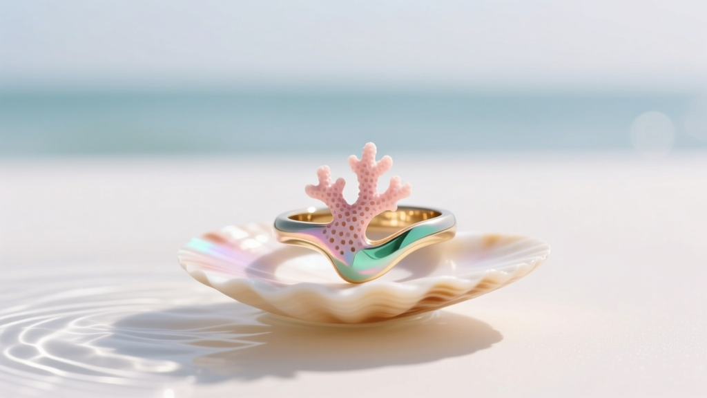 Coral Engagement Rings Ocean-Inspired Organic Gem