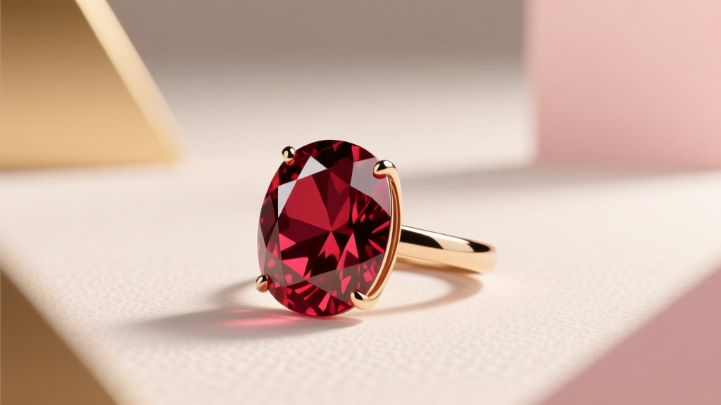 Garnet Engagement Rings January Birthstone Deep Red