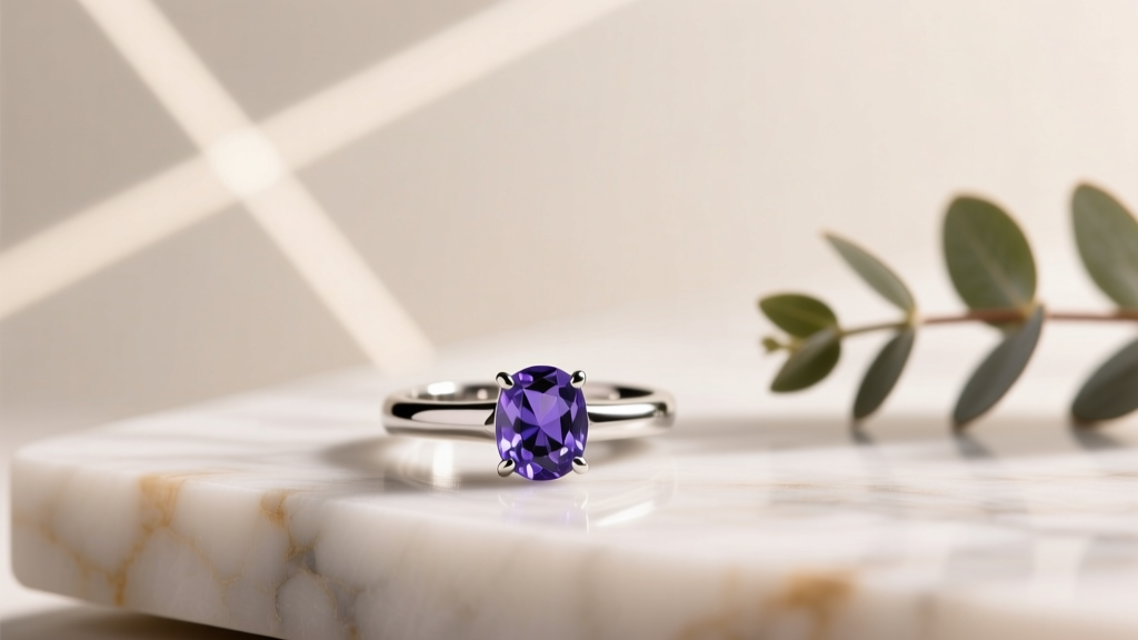 Iolite Engagement Rings Violet Blue Cordierite