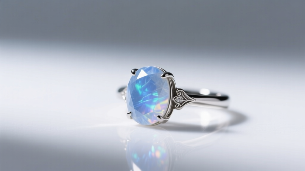 Moonstone Engagement Rings Mystical Blue Sheen