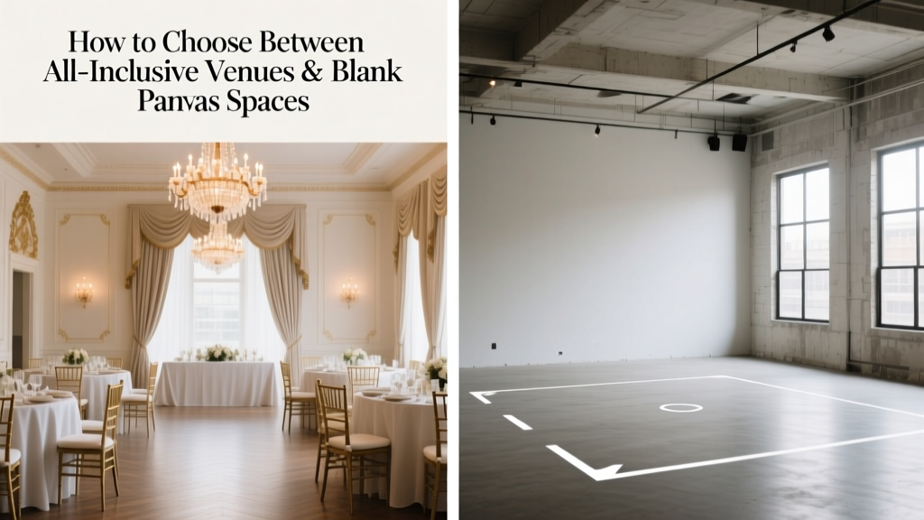 How to Choose Between All-Inclusive Venues and Blank Canvas Spaces