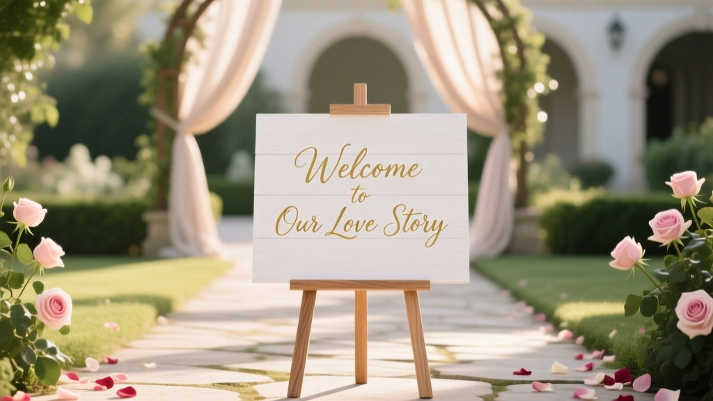 How to Plan a Wedding With a Welcome Sign That Wows
