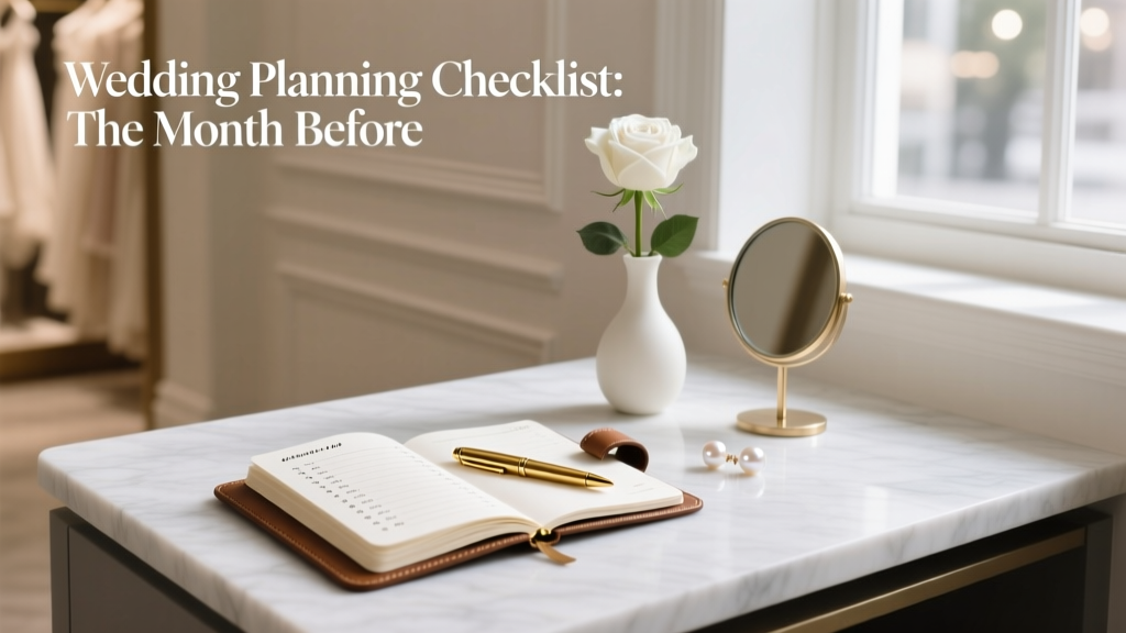 Wedding Planning Checklist for the Month Before