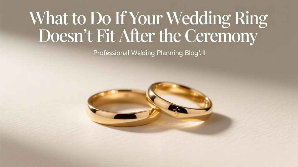 What to Do If Your Wedding Ring Does Not Fit After the Ceremony