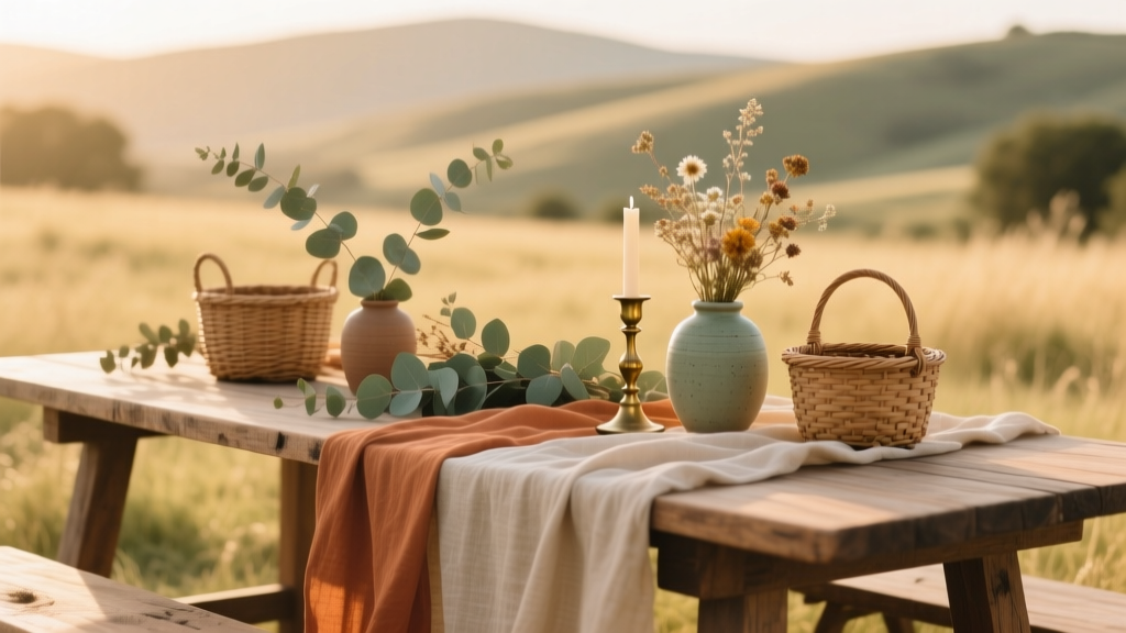 Earthy Boho Wedding Natural Textures and Warm Tones