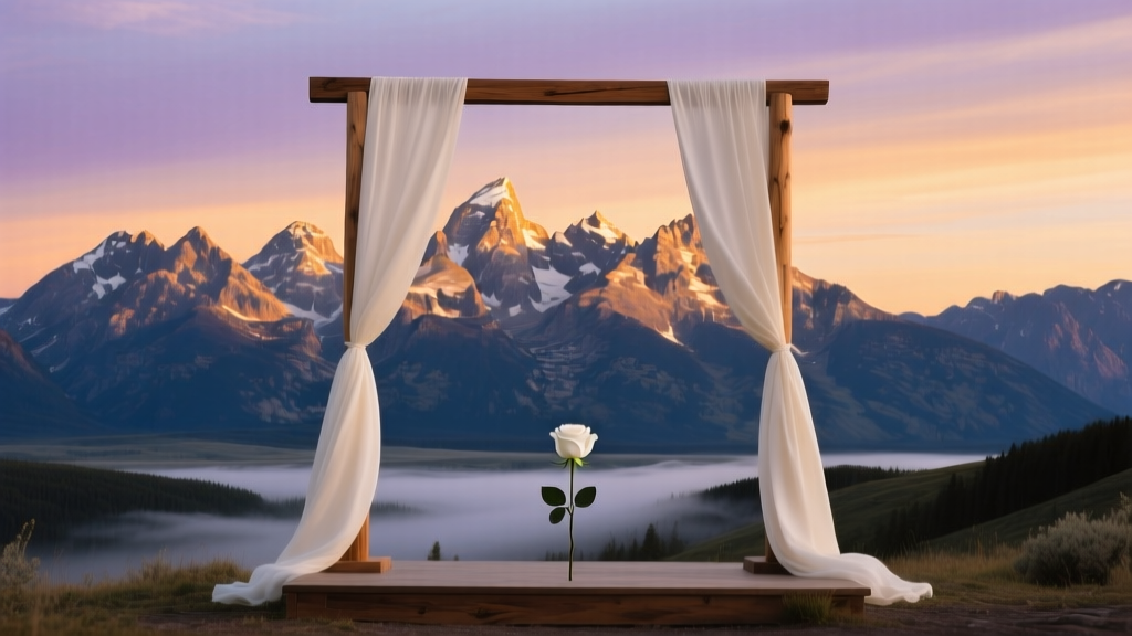 Grand Teton Wedding Theme Dramatic Mountain Peaks