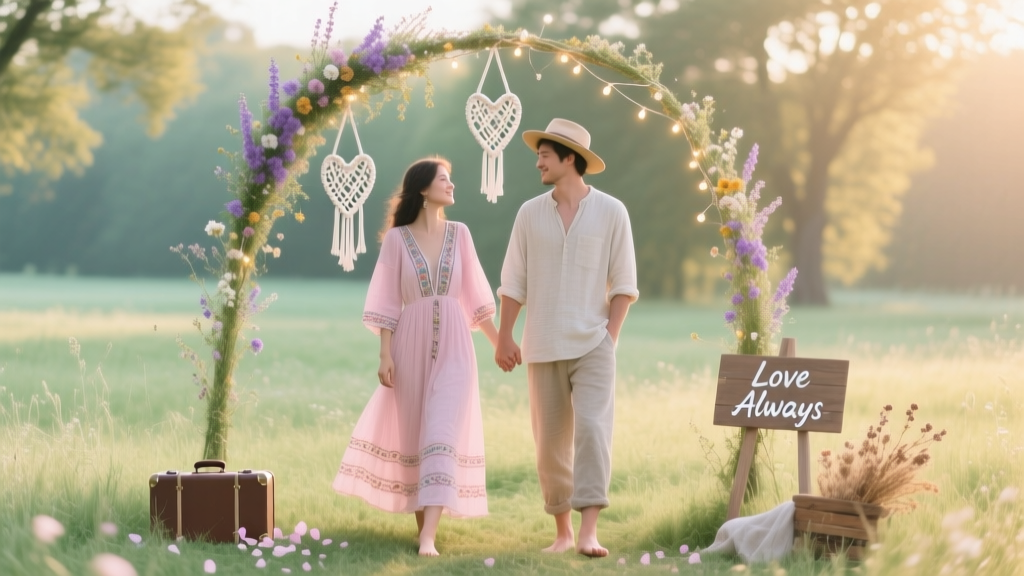 Hippie Wedding Theme Peace Love and Marriage