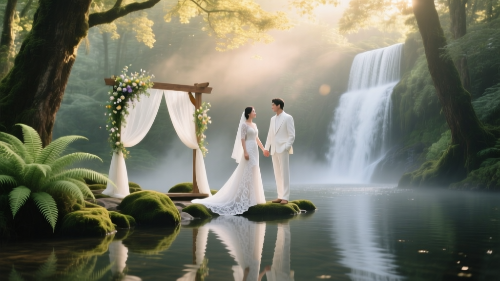 How to Create a Romantic Forest Waterfall Wedding Theme