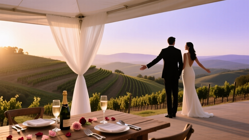 How to Create a Romantic Hilltop Vineyard Wedding Theme