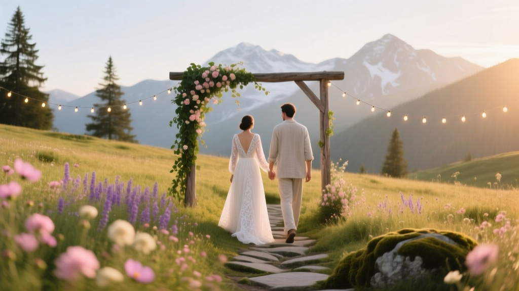 How to Create a Romantic Mountain Meadow Wedding Theme