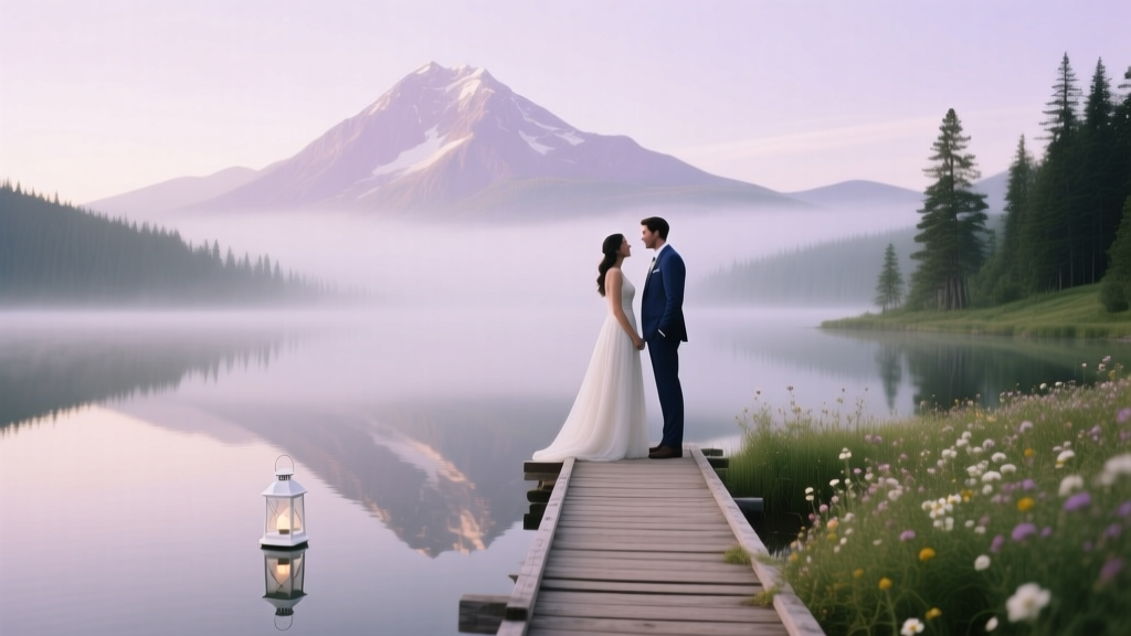 How to Create a Romantic Mountain Lake Wedding Theme