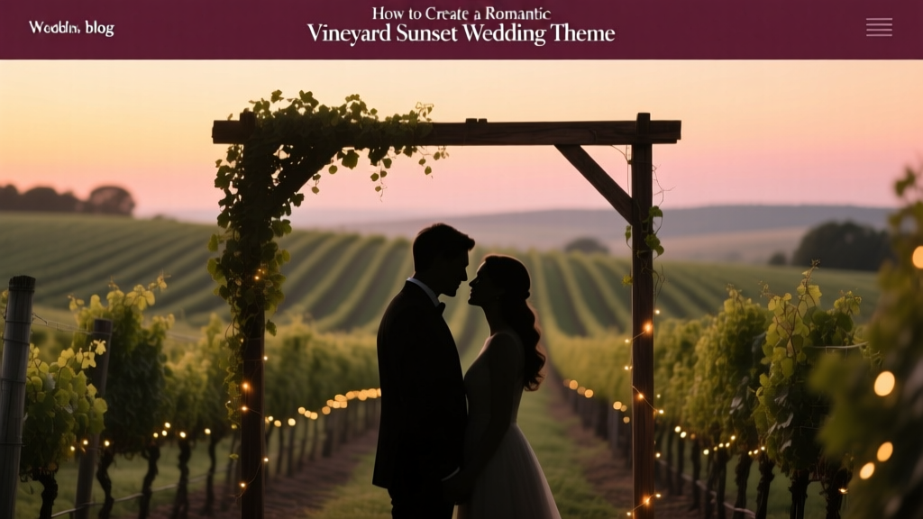 How to Create a Romantic Vineyard Sunset Wedding Theme