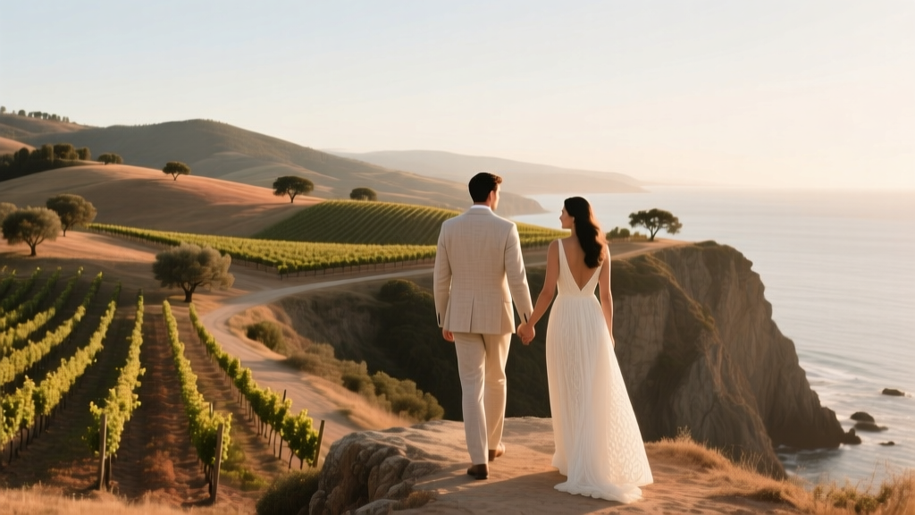 How to Execute a Romantic Cliffside Vineyard Wedding