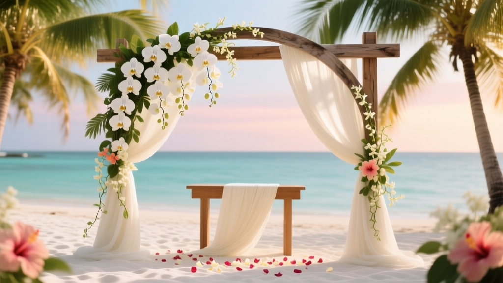 Tropical Paradise Wedding Palm Leaf and Floral Ideas