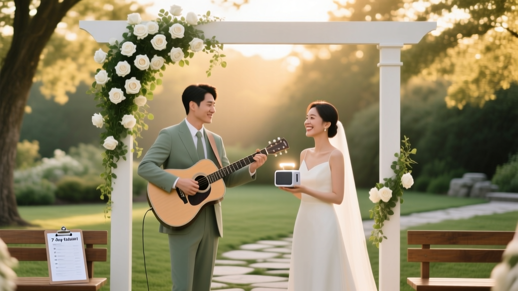 How to Play Your Own Music at Your Wedding Ceremony: The Stress-Free 7-Step Checklist (No DJ, No License Panic, Just Pure Personal Magic)