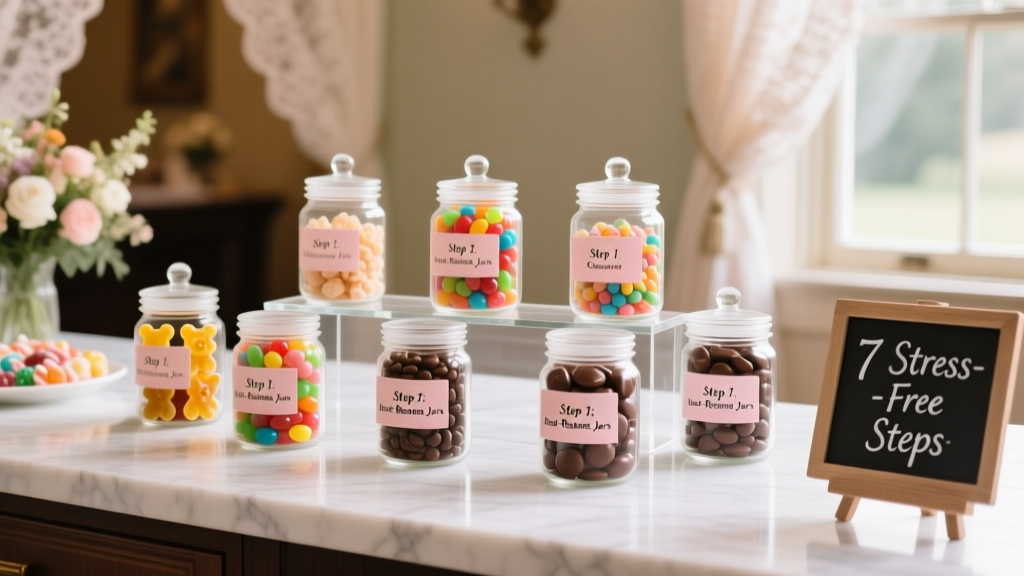How to Set Up a Candy Bar for a Wedding: 7 Stress-Free Steps That Prevent Melting, Mess, and Last-Minute Panic (Even If You’ve Never Styled a Single Jar)