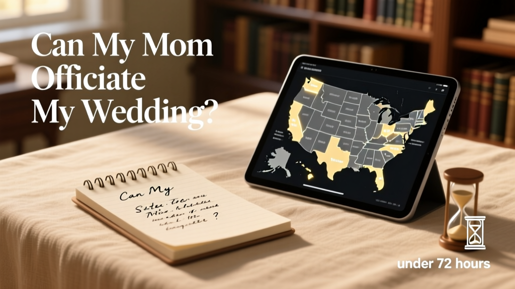 Can My Mom Officiate My Wedding? The Truth About Legal Requirements, State-by-State Rules, and How to Get Her Certified in Under 72 Hours (Without Paying $500)
