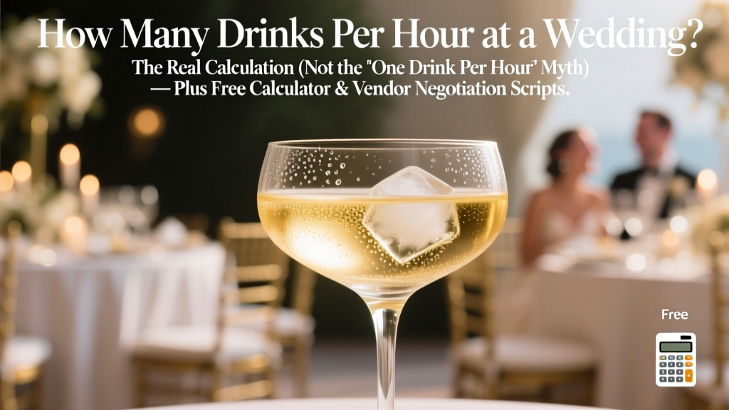 How Many Drinks Per Hour at a Wedding? The Real Calculation (Not the 'One Drink Per Hour' Myth) — Plus Free Calculator & Vendor Negotiation Scripts