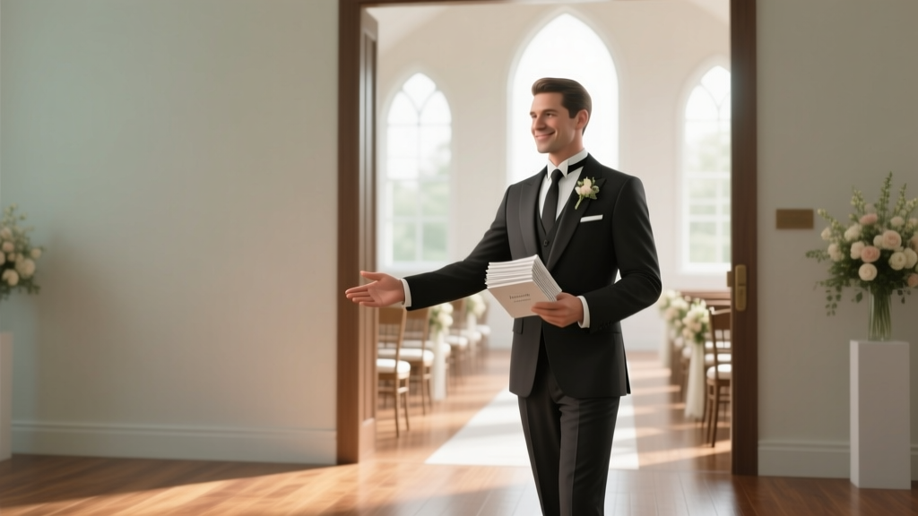 What an usher do at a wedding? (Spoiler: It’s Way More Than Just Handing Out Programs — Here’s the Real 12-Step Protocol Every Couple & Usher Needs Before Ceremony Day)