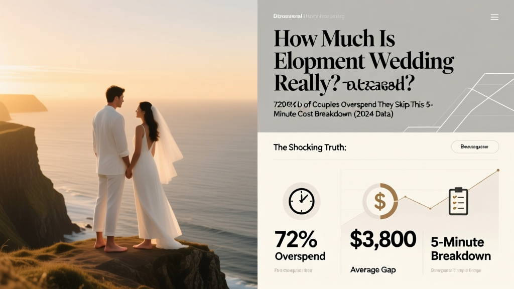 How Much Is Elopement Wedding Really? The Shocking Truth: 72% of Couples Overspend by $3,800 Because They Skip This 5-Minute Cost Breakdown (2024 Data)