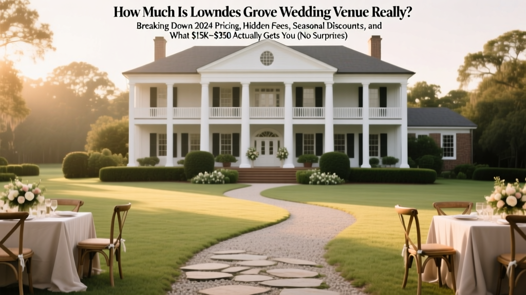 How Much Is Lowndes Grove Wedding Venue Really? Breaking Down 2024 Pricing, Hidden Fees, Seasonal Discounts, and What $15K–$35K Actually Gets You (No Surprises)