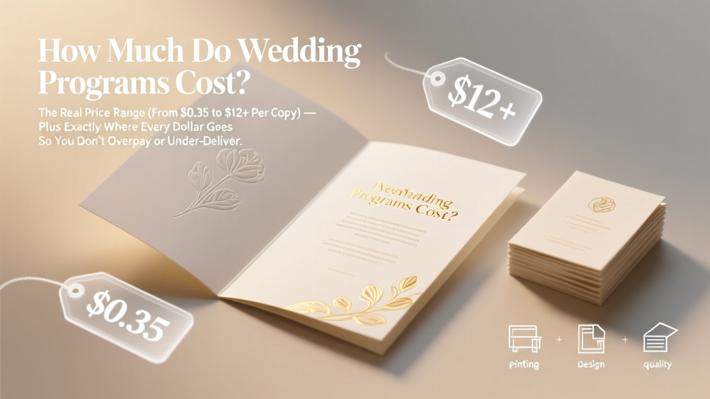 How Much Do Wedding Programs Cost? The Real Price Range (From $0.35 to $12+ Per Copy) — Plus Exactly Where Every Dollar Goes So You Don’t Overpay or Under-Deliver