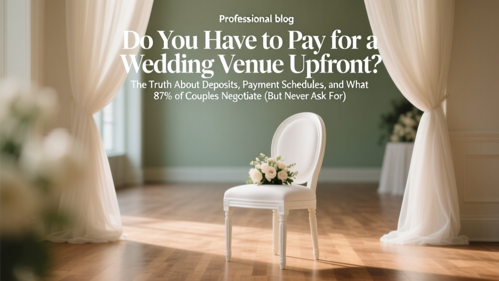 Do You Have to Pay for a Wedding Venue Upfront? The Truth About Deposits, Payment Schedules, and What 87% of Couples Negotiate (But Never Ask For)