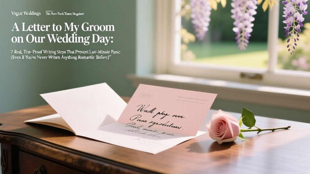 A Letter to My Groom on Our Wedding Day: 7 Real, Tear-Proof Writing Steps That Prevent Last-Minute Panic (Even If You’ve Never Written Anything Romantic Before)