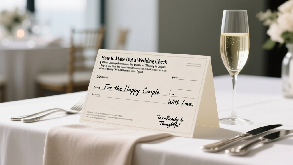 How to Make Out a Wedding Check (Without Causing Awkwardness, Tax Trouble, or Offending the Couple): A Step-by-Step Guide That Covers Payee Names, Memo Lines, Tax Forms, and What to Do If You’re Writing It for a Gift Registry vs. Direct Deposit