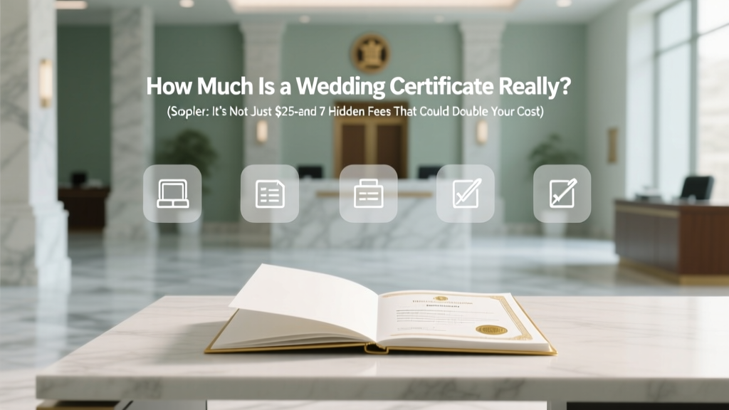 How Much Is a Wedding Certificate Really? (Spoiler: It’s Not Just $25—and 7 Hidden Fees That Could Double Your Cost)