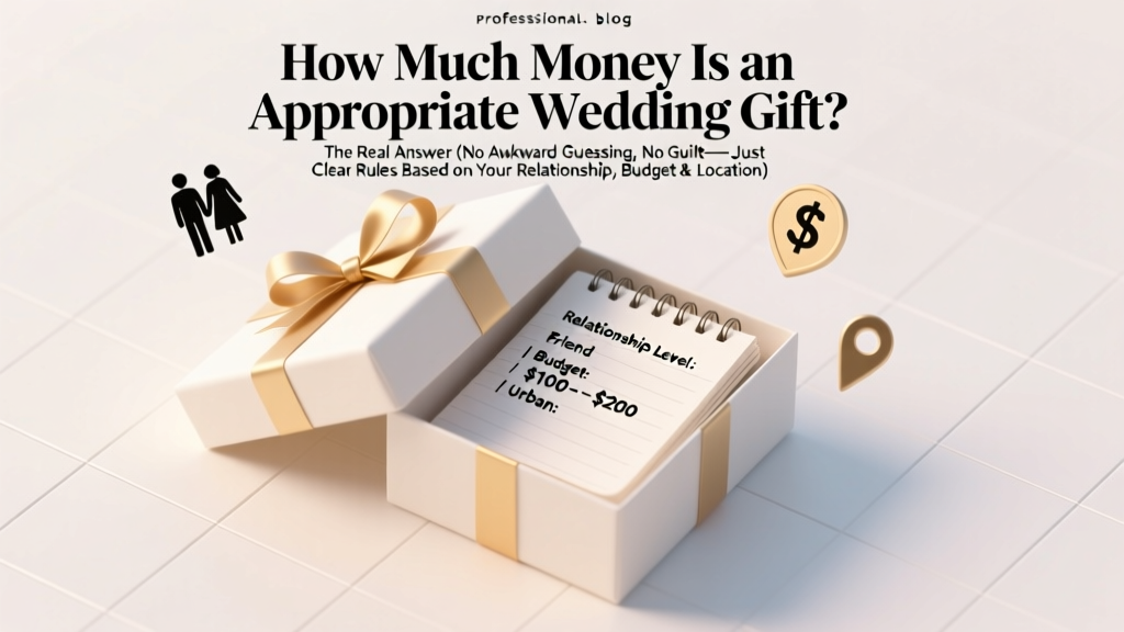 How Much Money Is an Appropriate Wedding Gift? The Real Answer (No Awkward Guessing, No Guilt—Just Clear Rules Based on Your Relationship, Budget & Location)