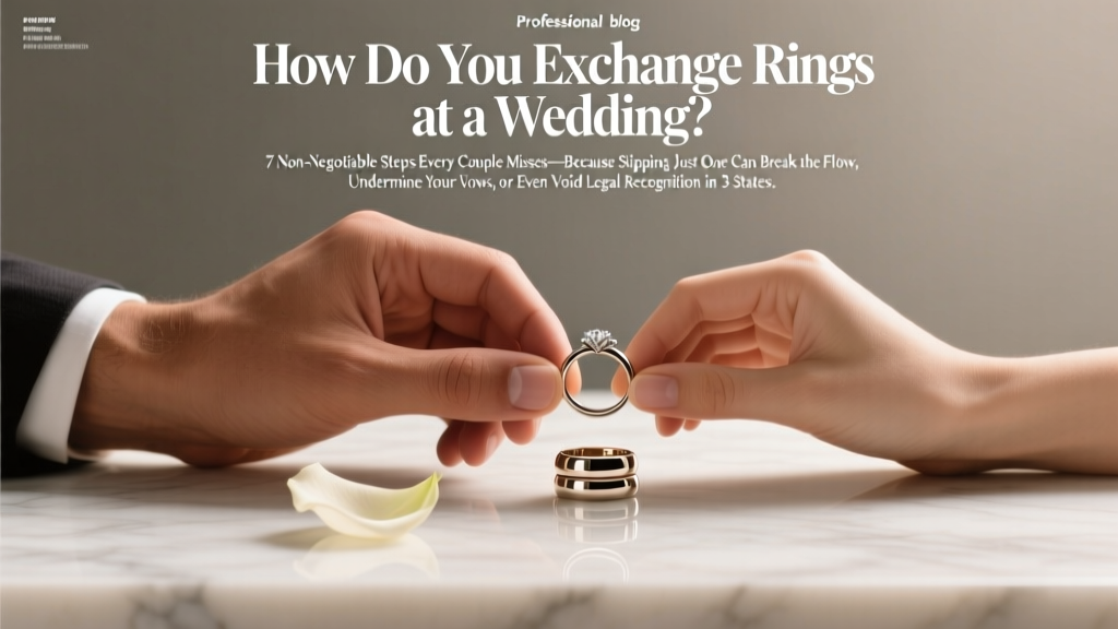How Do You Exchange Rings at a Wedding? 7 Non-Negotiable Steps Every Couple Misses—Because Skipping Just One Can Break the Flow, Undermine Your Vows, or Even Void Legal Recognition in 3 States