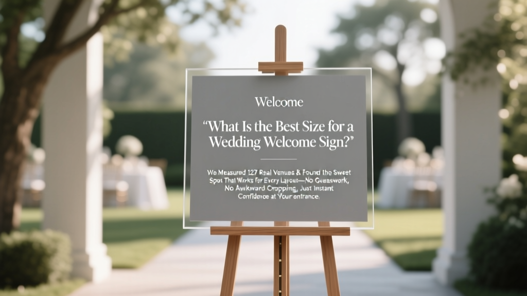 What Is the Best Size for a Wedding Welcome Sign? We Measured 127 Real Venues & Found the Sweet Spot That Works for Every Layout—No Guesswork, No Awkward Cropping, Just Instant Confidence at Your Entrance